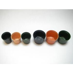 1号プラ鉢-パステル茶 超ミニサイズ 1個売り...の詳細画像2