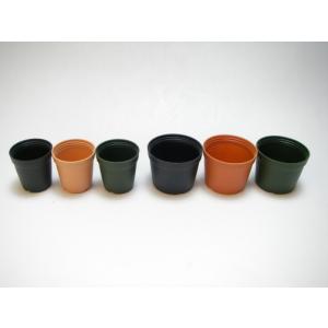 1号プラ鉢-(濃い)茶 超ミニサイズ 1個売り...の詳細画像1