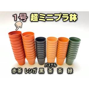 1号プラ鉢-赤茶-超ミニサイズ 1個売り※きめ細やかなザラザラ梨地加工[1-7B]｜fseguchi