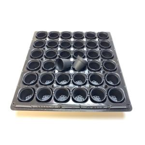 1号プラ鉢ぴったり整理トレイ-厚(ハード)＋1号プラ鉢-緑-超ミニサイズ