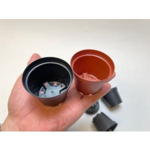2号プラ鉢どっしり型-ミニサイズ【黒-超ミニ】...の詳細画像4
