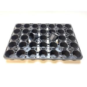 八角縁広プラ鉢(シャトル鉢)-2号小-黒-超ミ...の詳細画像4