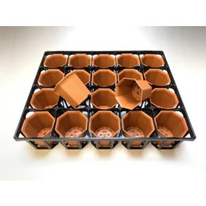 八角縁広プラ鉢(シャトル鉢)-2号小-茶(八角鉢)の詳細画像5