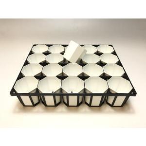 八角縁切立白プラ鉢-2号-ミニ(2Y)カネヤ*...の詳細画像3