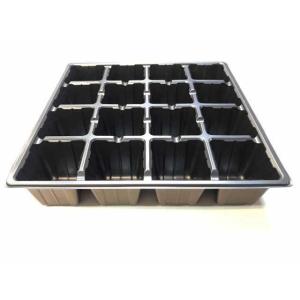 2号プラ鉢ぴったり整理トレイ-薄(ソフト)：4×4=16鉢用[セルトレイ/セルトレー]※空トレイ1枚売