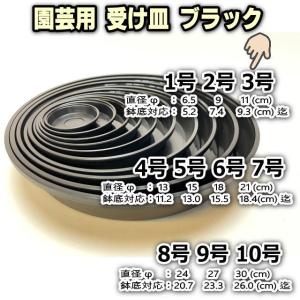 受皿-3号黒[ブラック](φ約11cm×高さ2.0cm)鉢皿※鉢底直径φ9.3cm迄の鉢がギリギリ入るサイズ＊1枚売※黒で擦れ傷目立ちがちお許し下さい