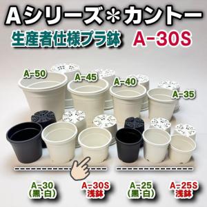 生産者仕様[カントー]浅＊プラ鉢A-30S-(2.5号浅鉢相当：浅型)-白[w][254GW]