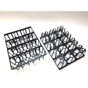 9cmポットや2.5-3号鉢用四角型枠(プレステラ90対応)トレイ：ハーフ-12鉢用-黒色[空トレイ1枚売][2GW][2GB]
