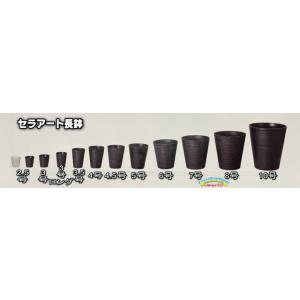 セラアート長鉢-3.5号/3.5寸-黒(陶器風...の詳細画像1