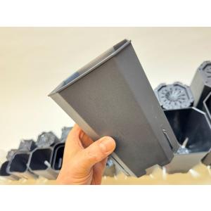 スリット深鉢135型四角-黒(4.5号鉢ロング...の詳細画像1