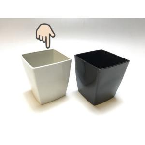 3号厚手-スクウェアスマート型プラ鉢-ホワイトグレー[254GW]※セット品ではございません