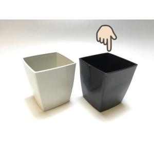 3号厚手-スクウェアスマート型プラ鉢-黒※セット品ではございません[254GB]