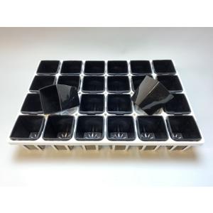 3号厚手-スクウェアスマート型プラ鉢-黒※セッ...の詳細画像4