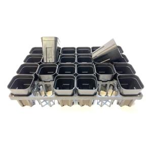 プレステラ深鉢☆-105対応四角枠トレイ：20鉢用(黒)[空トレイ1枚売