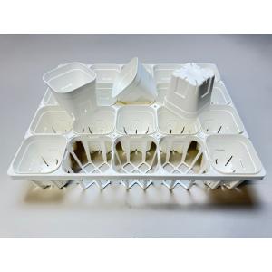 プレステラ深鉢☆-105対応四角枠トレイ：20鉢用(黒)[空トレイ1枚売