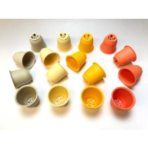 厚手のプラ鉢-ふっくら2号ミニ【クリーム】(淡黄)の詳細画像2