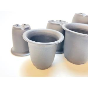 厚手のプラ鉢-ふっくら2.5号-黒*U-25(...の詳細画像1