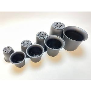 厚手のプラ鉢-ふっくら2.5号-黒*U-25(...の詳細画像4