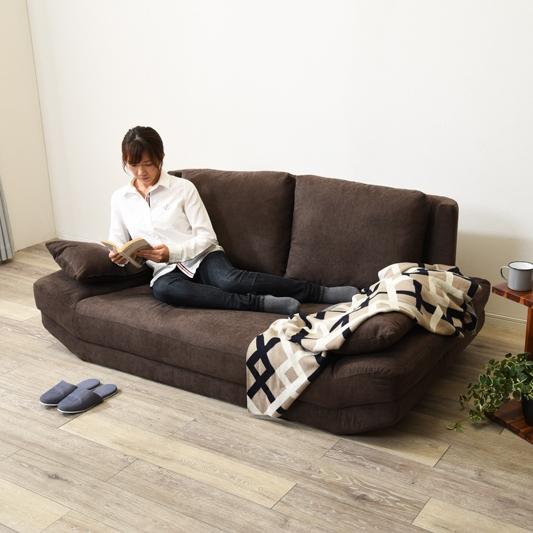 ソファー 2人掛け おしゃれ ソファ ローソファー 北欧 背もたれ ごろ寝ソファー 脚付き 開梱設置...