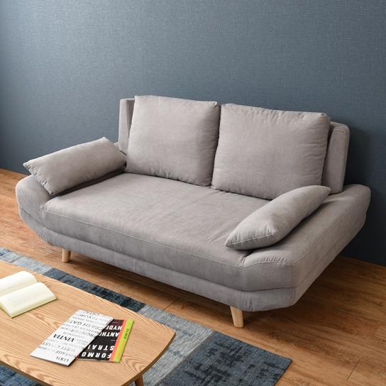 ソファー 2人掛け おしゃれ ソファ ローソファー 北欧 背もたれ ごろ寝ソファー 脚付き 開梱設置...