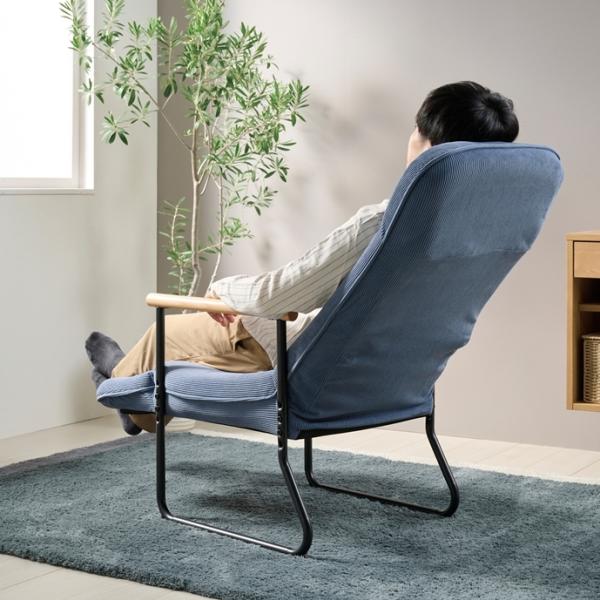 リクライニングチェア パーソナルチェア リラックスチェア ポケットコイル 肘付き 北欧 シンプル フ...