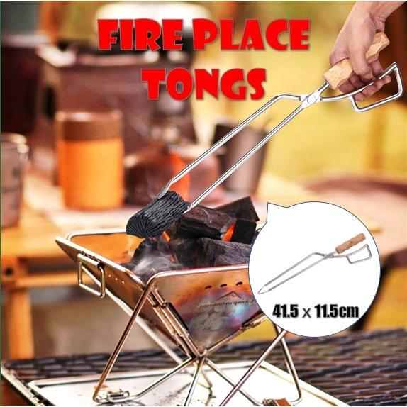 焚き火用 薪ばさみ ステンレス 火ばさみ 火鋏 G22222
