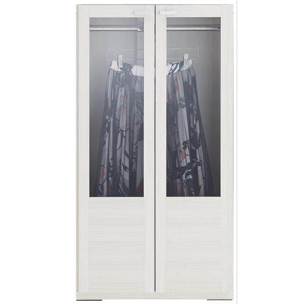 リビングシェルフ フナモコ 洋服タンス ガラス戸 幅60cm クローゼット ワードローブ 洋服たんす...