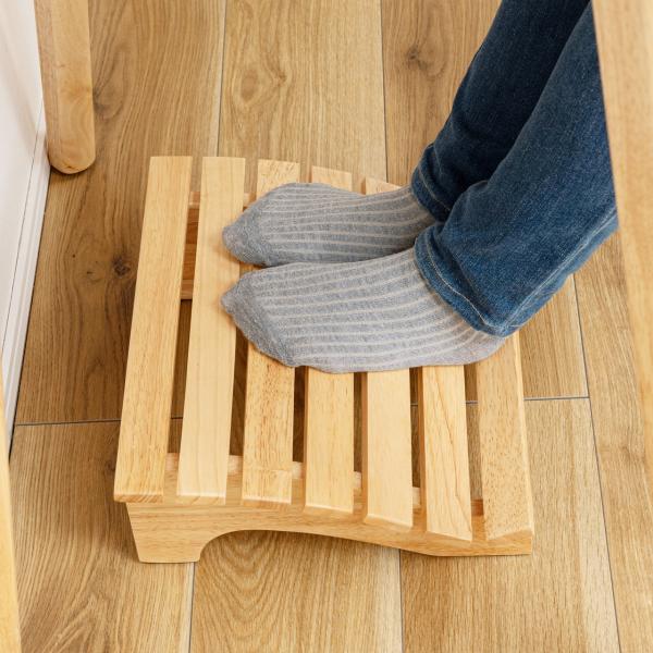 フットレスト デスクワーク 足置き台 デスク オフィス リモートワーク 在宅 天然木 足枕 足まくら...