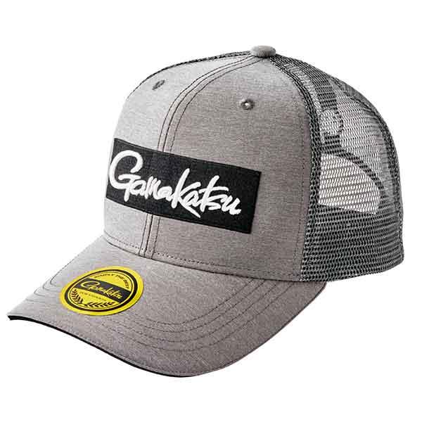 がまかつ GM9104 ハーフメッシュキャップ(ボックスロゴ) L グレー