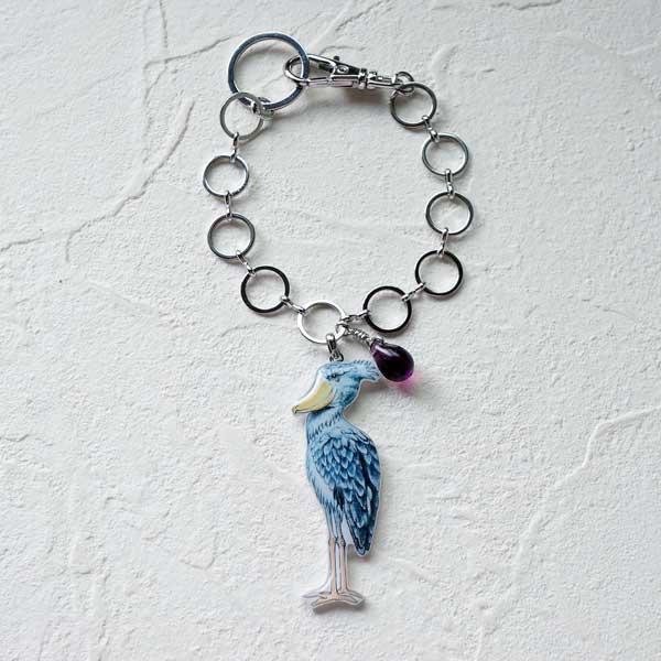 リュネット ハシビロコウ のんびり ぷくぷく バッグチャーム キーホルダー