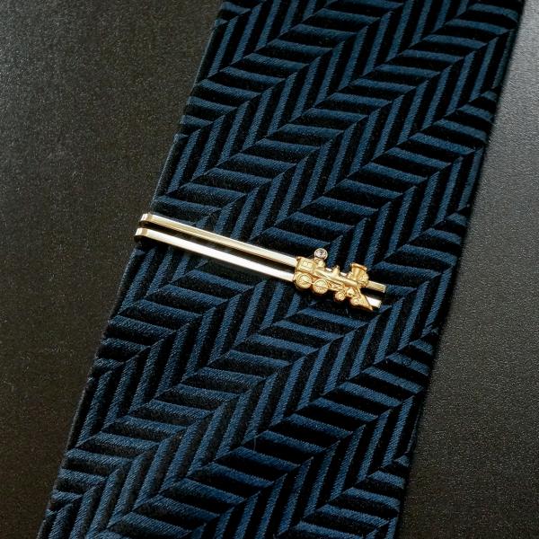 ノンサッチ 汽車 SL スワロフスキー USA製真鍮 ネクタイピン