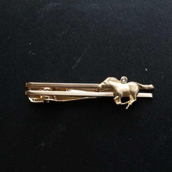 ノンサッチ 馬 スワロフスキー 真鍮製 ネクタイピン