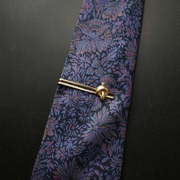 ノンサッチ きのこ USA製真鍮 スワロフスキー ネクタイピン