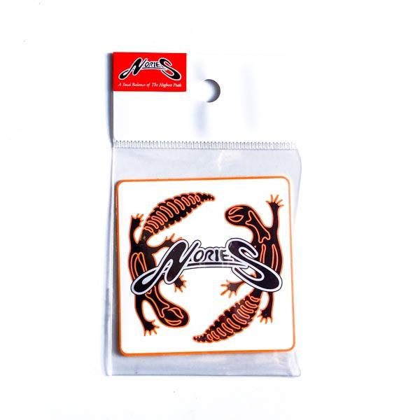 ノリーズ ステッカー ノリーズデザインステッカーS 09SQ ゲッコー WH