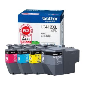 【外箱あり】ブラザー LC412XL-4PK 純正 大容量インクカートリッジ 4色パック
