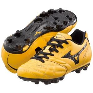 ミズノMIZUNOジュニアサッカーシューズ「スーパーソニックウエーブ3Jr.MD/イエロー×ブラック」12KP23809｜fst