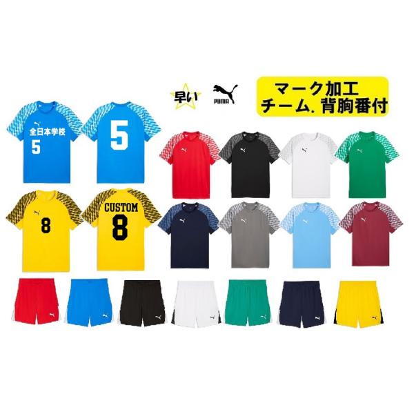 ≪3ヶ所マーク付き、シャツのみも可≫pumaプーマ大人用ユニセックス「サッカーユニフォーム上下」66...
