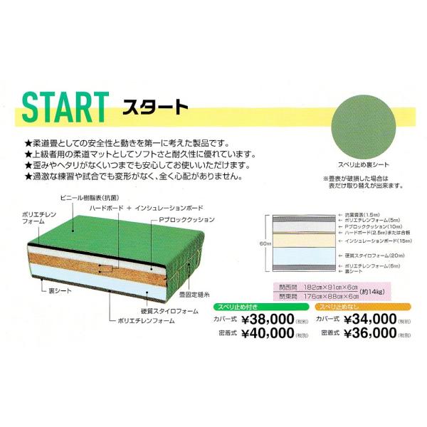 【一畳から発送】軽量化学柔道畳≪安全性重視≫「スタート」