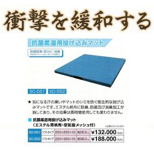 柔道用「抗菌投げ込みマット」(エステル青帆布)...の詳細画像1