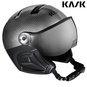 '20 KASK(カスク)バイザー付スキーヘルメット「バイザー一体型ヘルメット ELITE　カーボンブラック」SHE00059-VISOR.340｜fst