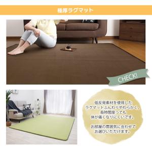 ラグ カーペット 厚手 低反発ラグ 極厚 25...の詳細画像2