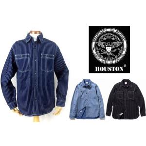 HOUSTON ヒューストン ウォバッシュデニム WORKシャツ  メール便不可