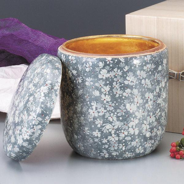 骨壺7寸　氷雪墨花　骨壺7寸 箱付き 手元供養 自宅墓7寸骨壺 国産