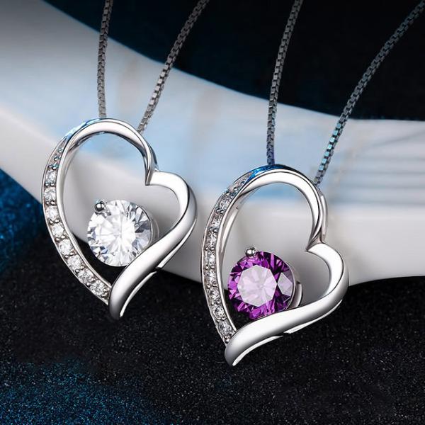 ネックレス ニッケルフリー 一粒オープンハート ネックレス アクセサリー ジュエリー 上品 大人 可...