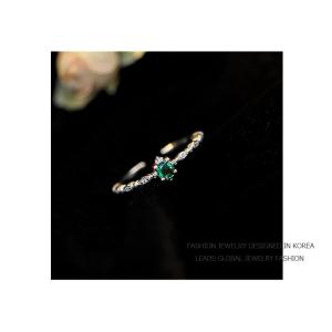 指輪 レディース C型 リング エメラルド 1...の詳細画像4