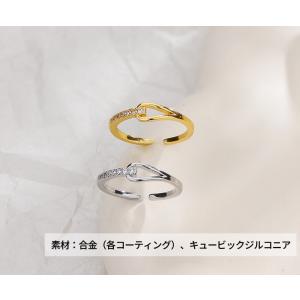 指輪 フリーサイズ リング レディース ノット...の詳細画像5