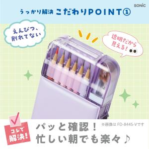 筆箱 小学生 うかサポ ソニック 箱型 透明 ...の詳細画像4