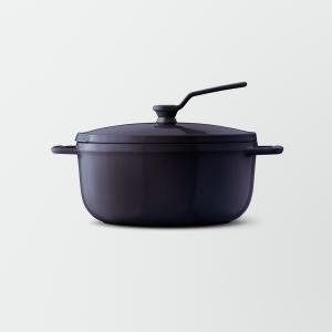 【箱レシピ本付き】バーミキュラ オーブンポット２ ミニ14cm マットブラック オーブンポット 2 MINI 14cm ベーシックノブ[オーシャンネイビー