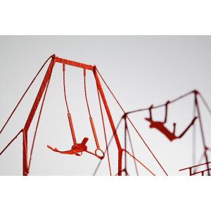 1／100建築模型用添景セット 男子体操 朱色