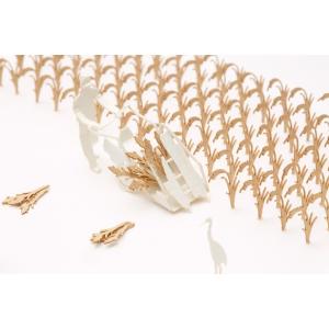 1／100添景セット 53 稲刈り ライトブラウン×ライトグレー